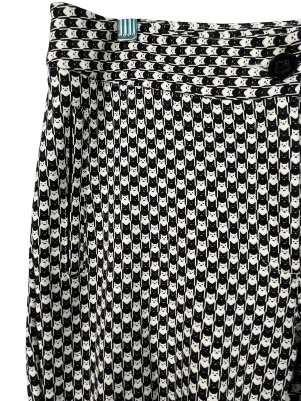 Betabrand Catstooth Dress Pant Yoga Pants Slim Ankle Zip Stretch L - Picture 6 of 10